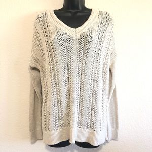 Banana Republic Women’s Ivory Loose-Knit Sweater